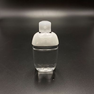 Wegwerf-Desinfizierer-Flasche 30ml 60ml trapezoide leere Handmit Karten-Kopf