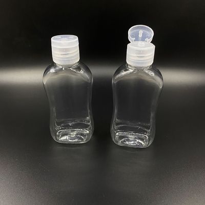 Handdesinfizierer-Flasche der flachen Wegwerfüberwurfmutter-75ml tragbare