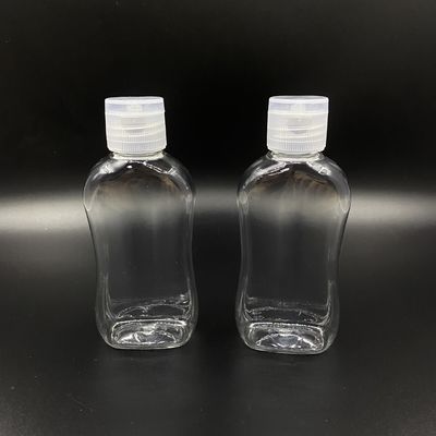 Handdesinfizierer-Flasche der flachen Wegwerfüberwurfmutter-75ml tragbare